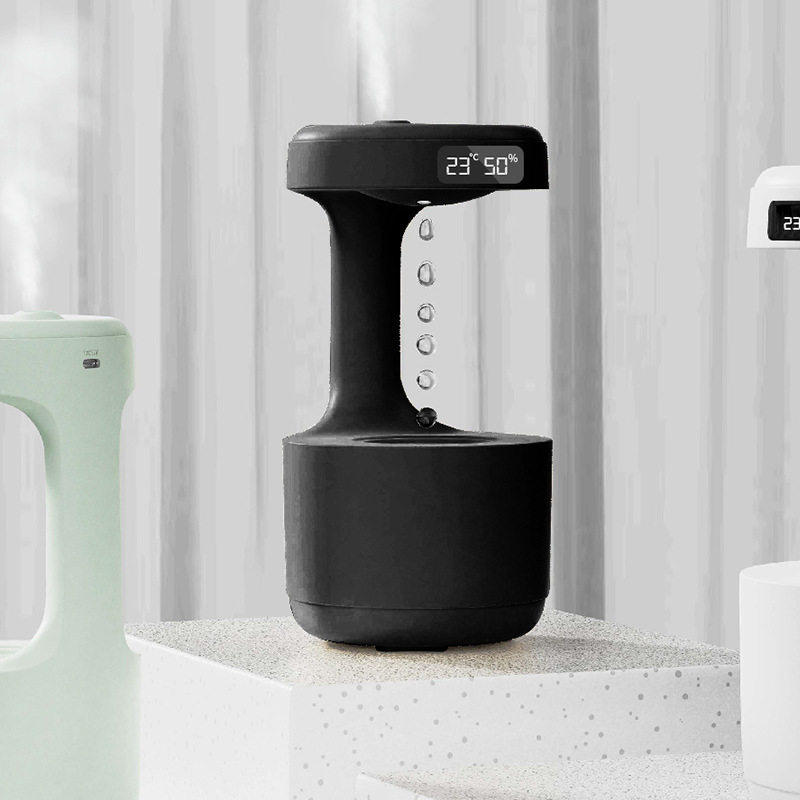 Anti-Gravity Water Droplet Humidifier with LED Mood Light