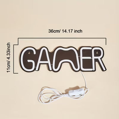 Premium Gamer LED Neon Sign - Pink & Blue Duo